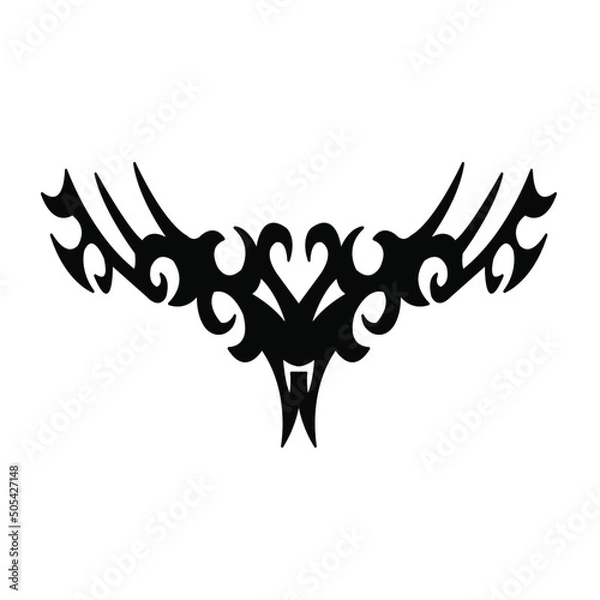 Fototapeta Tattoo pattern on white background