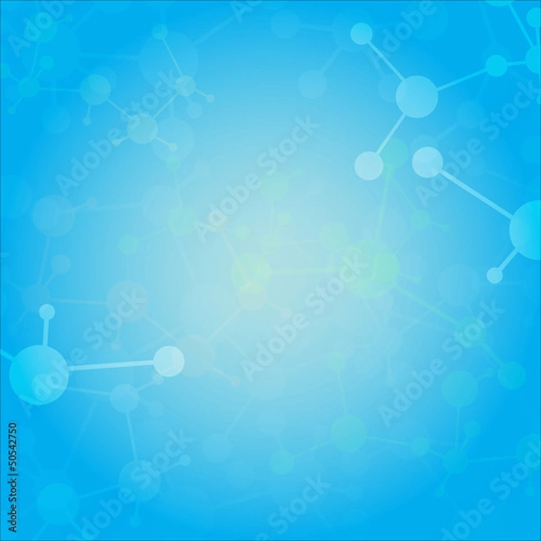 Obraz Abstract molecules medical background