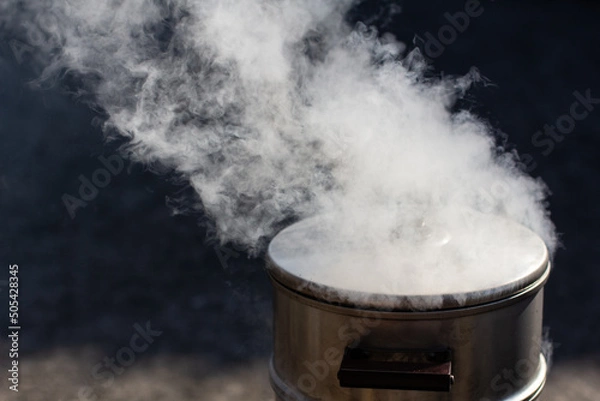 Obraz 屋外での炊き出し