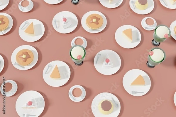 Obraz ケーキとコーヒー