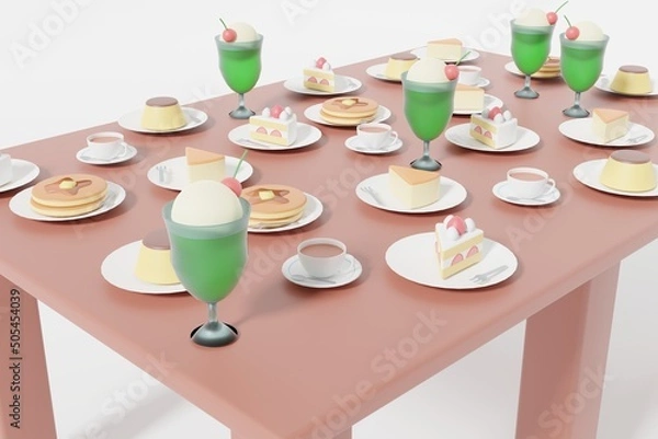 Obraz ケーキとコーヒー