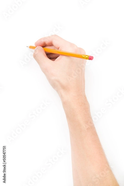 Obraz Hand with pencil writing something