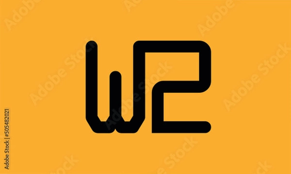 Obraz W2 2W Images Illustrations Vectors Letter