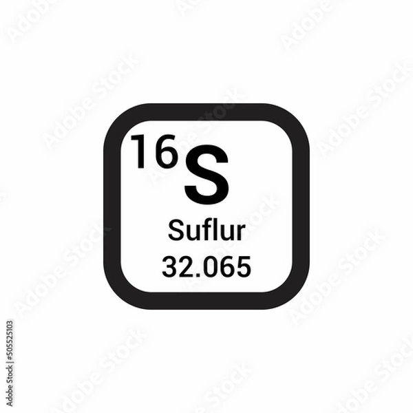 Obraz sulfur chemical element periodic table