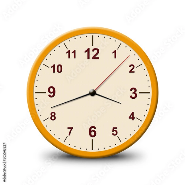 Fototapeta Clock on white background