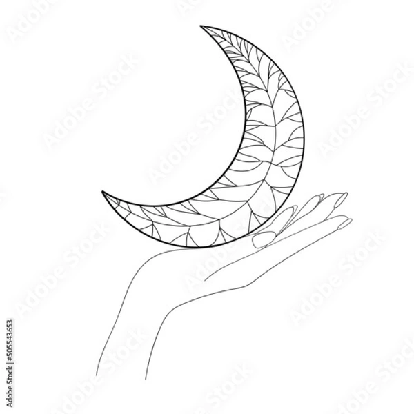 Obraz Hands and moon. 