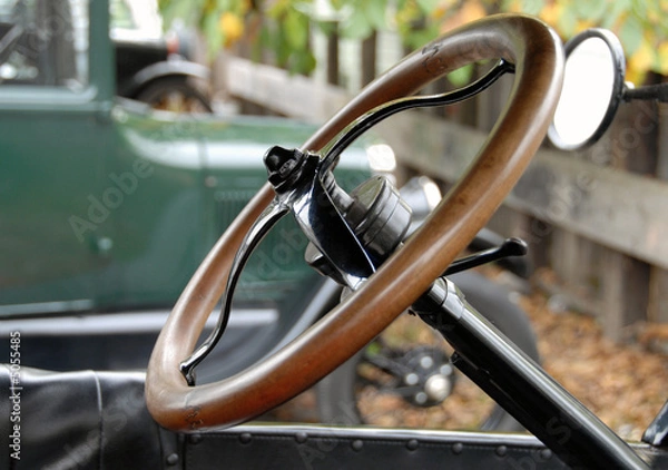 Obraz Vintage Car Steering Wheel