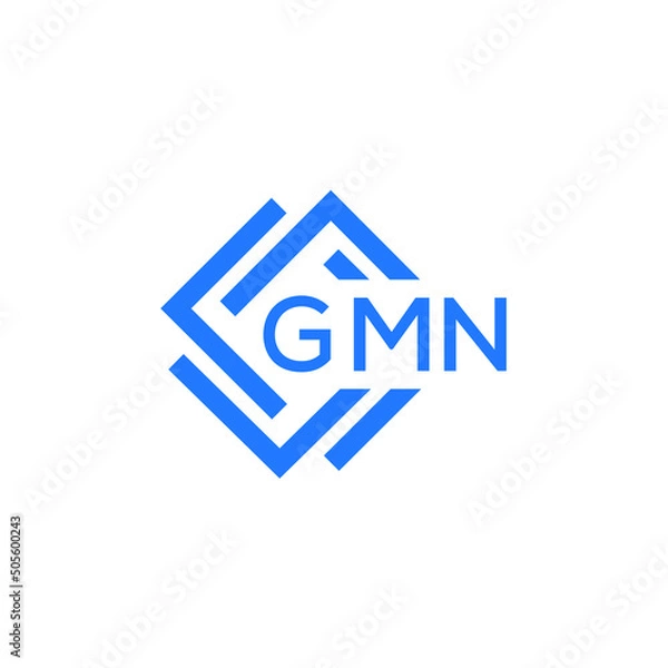 Fototapeta GMN technology letter logo design on white  background. GMN creative initials technology letter logo concept. GMN technology letter design.
