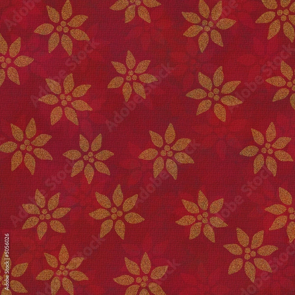 Fototapeta Background Gold Poinsettias