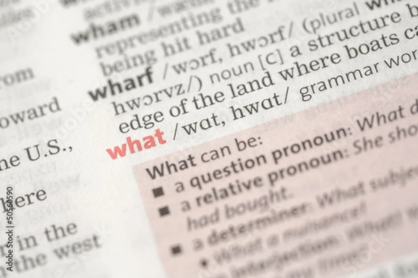 Obraz Definition of what