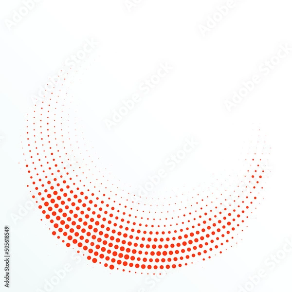 Fototapeta Red dot circle and white abstract background