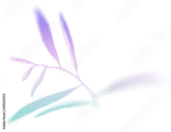 Fototapeta Gradient floral element with texture