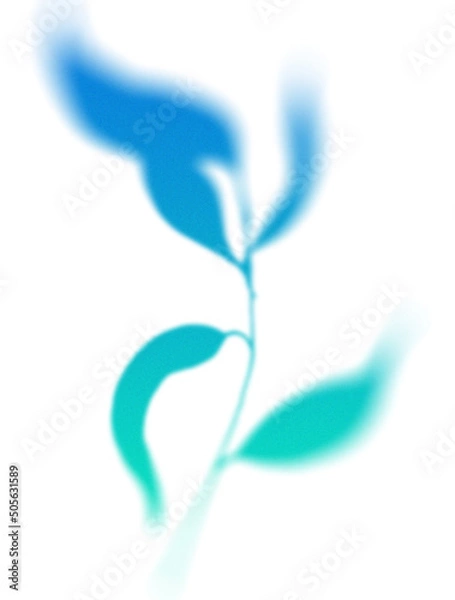 Fototapeta Gradient floral element with texture