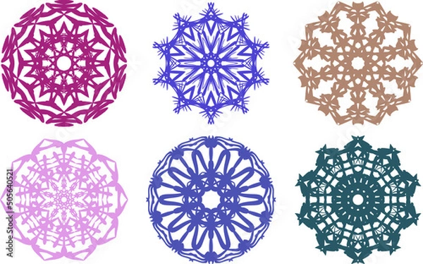 Fototapeta Collection of Pattern Design, decorative element.