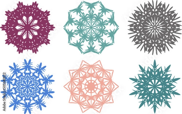 Fototapeta Collection of Pattern Design, decorative element.