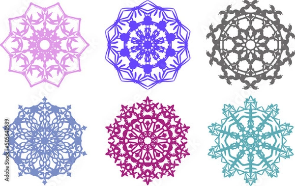 Fototapeta Collection of Pattern Design, decorative element.