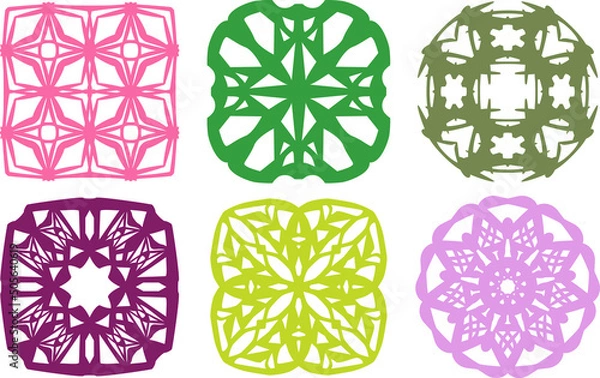 Fototapeta Collection of Pattern Design, decorative element.