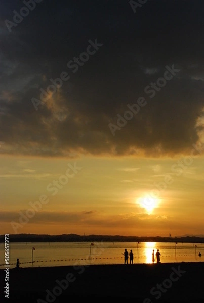 Obraz 湖に暮れる