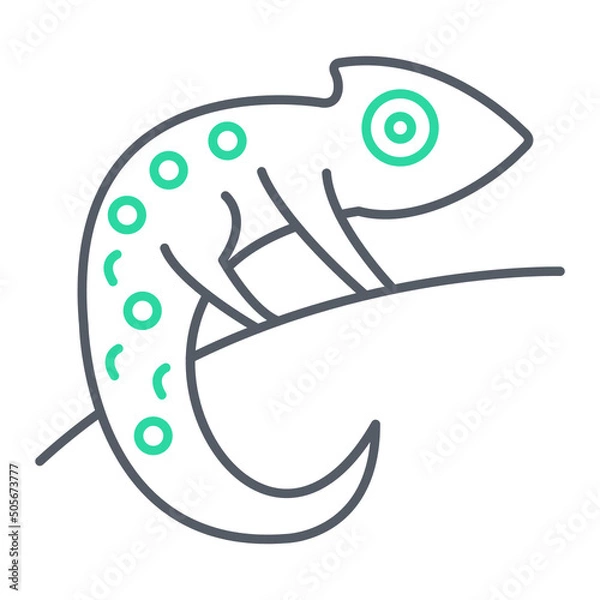 Fototapeta Chameleon Icon Design