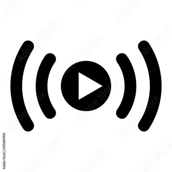 Fototapeta Live Stream Icon