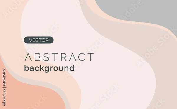 Fototapeta Abstract minimal background with pastel wave. Vector template with copy space for text.