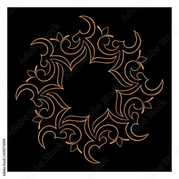 Obraz Vintage vector frame with floral elements for design of invitations, frames, menus, labels and websites, graphic elements for design of catalogs and photos, mirrors, brochures of cafes