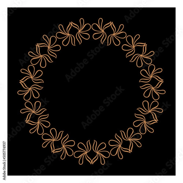Obraz Vintage vector frame with floral elements for design of invitations, frames, menus, labels and websites, graphic elements for design of catalogs and photos, mirrors, brochures of cafes