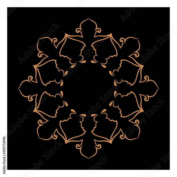 Obraz Vintage vector frame with floral elements for design of invitations, frames, menus, labels and websites, graphic elements for design of catalogs and photos, mirrors, brochures of cafes