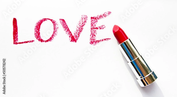 Obraz lipstick text