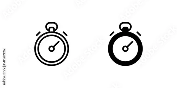 Fototapeta stopwatch icon, to count down time when carrying out sports activities. suitable for presentations, web and mobile apps