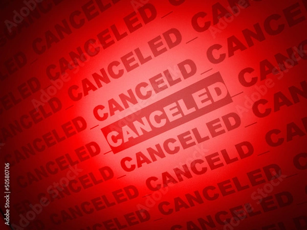 Fototapeta Canceled - Abgesagt