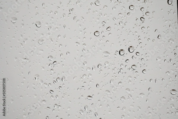 Obraz rain drops on window during rain storm