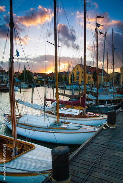 Obraz Habour sunset in denmark