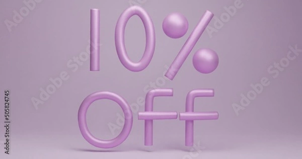 Obraz 3d rendered discount offer icon background premium image