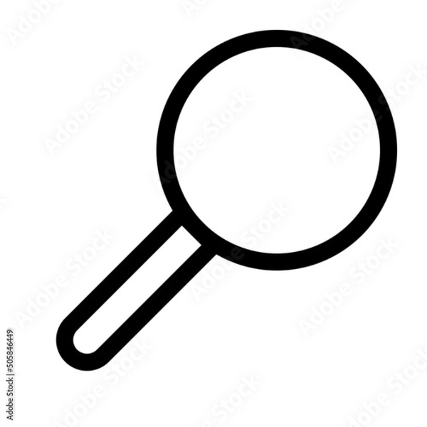 Fototapeta glass, magnifying, lens, magnifier, isolated, magnifying glass, loupe, search, magnify, object, magnification, tool, zoom, white, optical, equipment, instrument, searching, discovery, black, look, ico