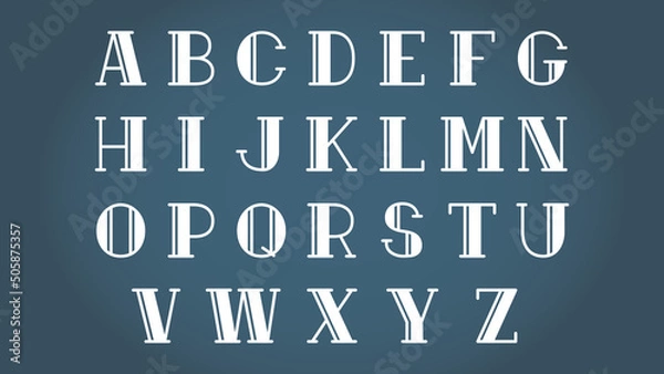 Obraz 装飾用クラシカルなアルファベットのフォント / ライン