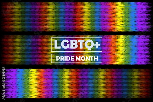 Obraz Colorful LGBTQ Day background vector used for background. The cover page is on the important day of this festival.