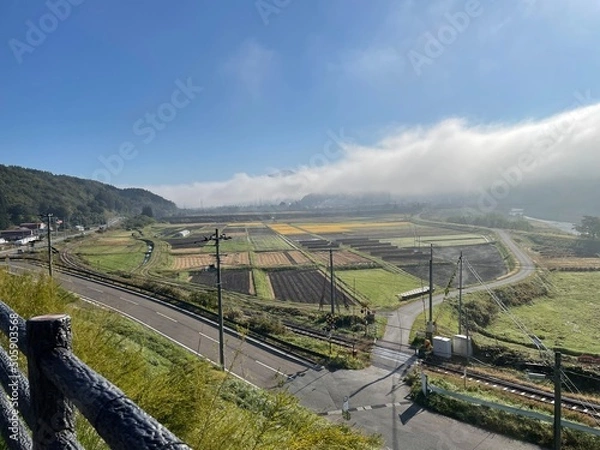 Obraz landscape with a fence
