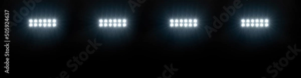 Obraz Horizontal wide view of stadium lights at night