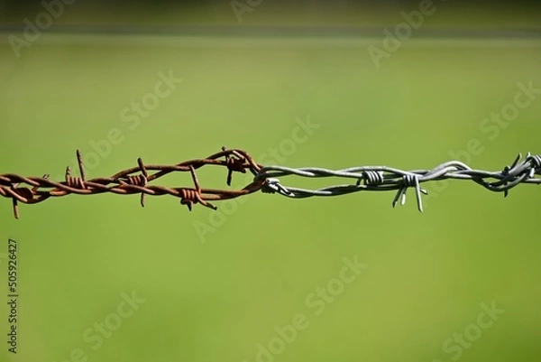 Obraz barbed wire fence