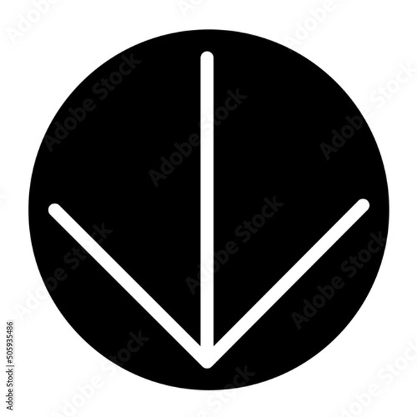 Fototapeta down icon