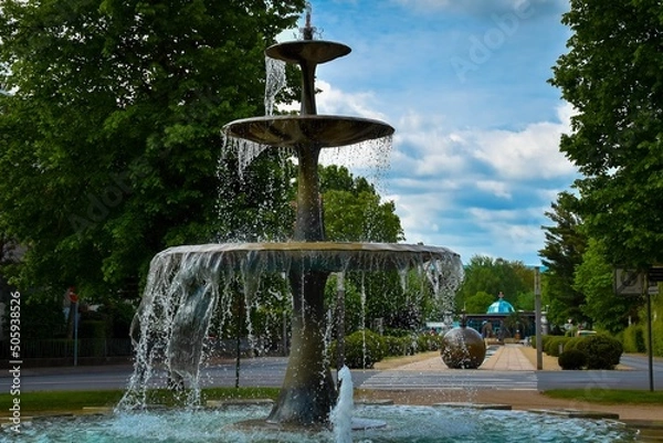 Obraz Springbrunnen in Bad Pyrmont in Niedersachsen