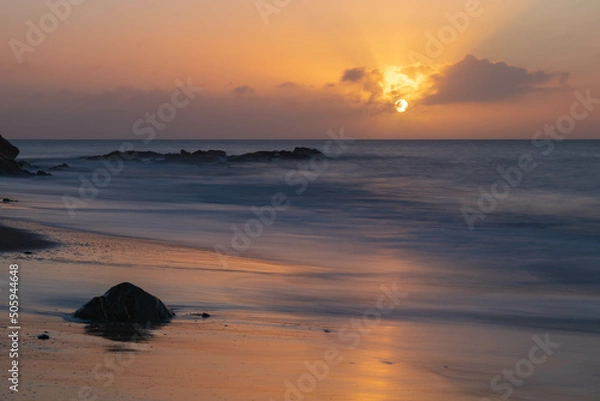 Fototapeta sunset on the beach