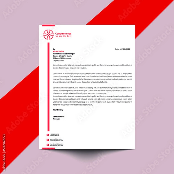 Obraz Corporate Letter Head Design & template