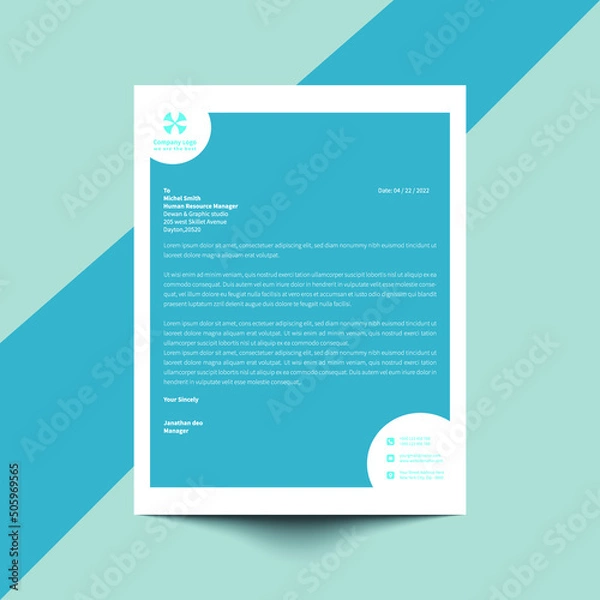 Obraz Corporate Letter Head Design & template
