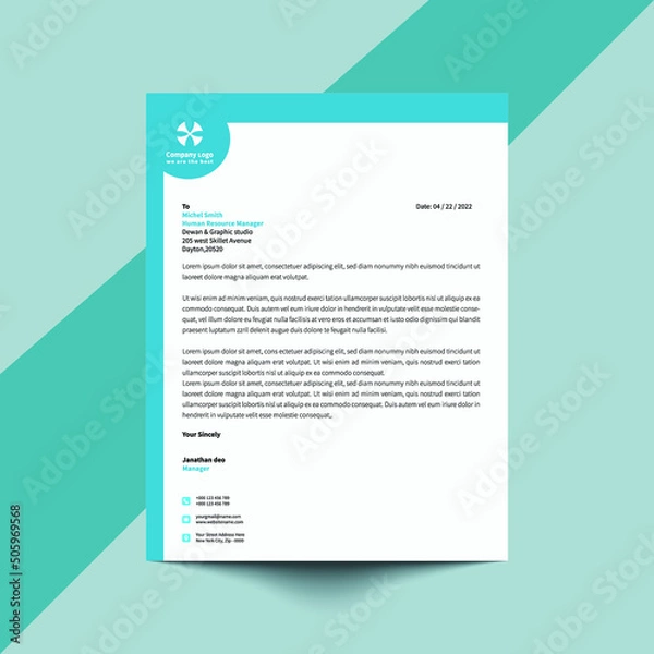 Obraz Corporate Letter Head Design & template