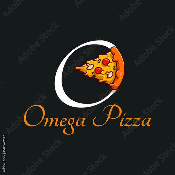 Fototapeta Pizza logo design & template