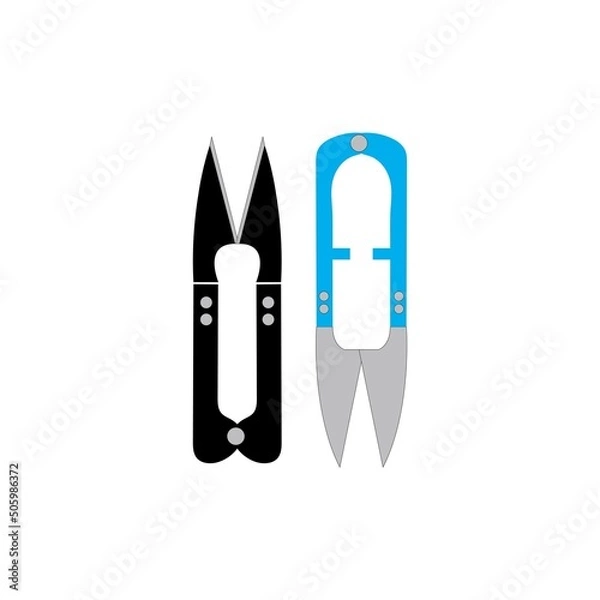 Fototapeta thread scissors design illustration icon