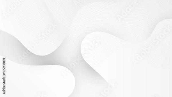Obraz Abstract white wave shape with futuristic concept background