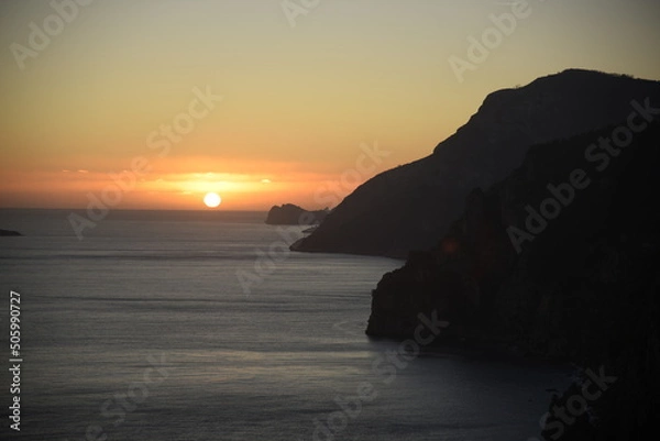 Obraz tramonto positano